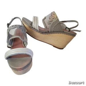 Derek Lam Damen Holz Plateau Open Toe Sandalen EU 37,5 US 6/6,5 - Bild 1 von 6