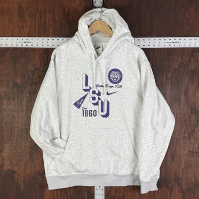 NIKE SPORTSWEAR NSW LSU TIGERS CLUB POLAR SUDADERA CON CAPUCHA BLANCA PÚRPURA PARA HOMBRES XL NCAA GUC Foto 1 de 4