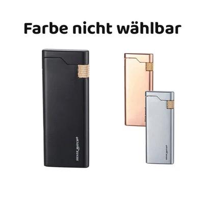 Silver Match Flat Feuerzeug mit gelber Flamme, Farbe nicht wählbar - Bild 1 von 4
