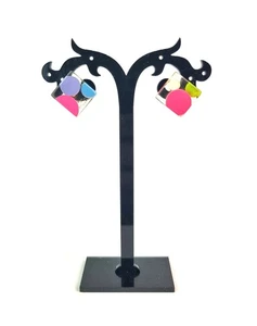 Sobral Atelie Petit Boules Quadradinhos Pastell Tupfen Inklusion Ohrringe - Bild 1 von 6