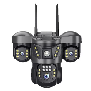 Three Lens Security Camera System Outdoor Home 4G Network Night Vision Cam CCTV - Picture 1 of 12