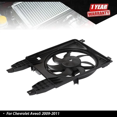 Conjunto de ventilador de refrigeración del radiador apto para Chevrolet Aveo5 1,6 L 2009-2011 con cubierta Foto 1 de 4