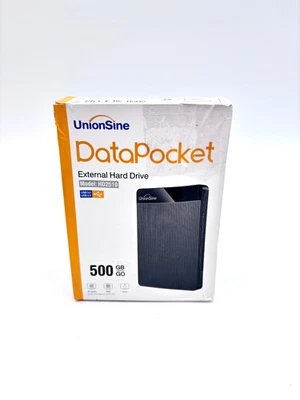 NEW UnionSine Black HD2510 Data Pocket External Hard Drive 500GB - Image 1 of 4