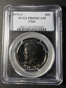 1976 S Clad Kennedy Half PR69DCAM PCGS Proof 69 Deep Cameo Bicentennial  - Picture 1 of 2