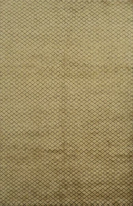 Trellis Gold Wool Handmade Area Rug 6x8 Contemporary Home Decor Oriental Carpet - Picture 1 of 11