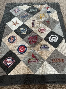 Pottery Barn Teen MLB Quilt And Standard Pillow Sham Twin Size National League - Picture 1 of 4