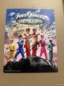 JASON FAUNT signed POWER RANGERS 8x10 Foto TIME FORCE Autogramm Full Cast - Bild 1 von 9