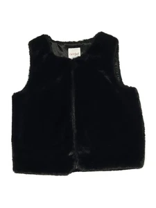 Cat & Jack Girls Black Faux Fur Vest Medium kids - Picture 1 of 2