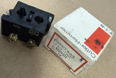 CUTLER-HAMMER/EATON 10250T1 A4 CONTACT BLOCK 1N.0-1N.C  *NEW IN BOX* - Image 1 of 4