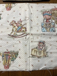 Vintage 70’s Cat Fabric 2 Pieces 44” X 104” & 44” X 36” - Picture 1 of 5