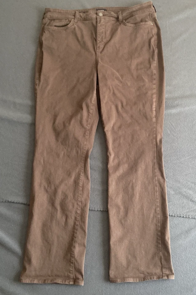 NYDJ Jeans Womens 16 Brown Marilyn Straight Lift Tuck Stretch Casual Comfort - Image 1 of 4