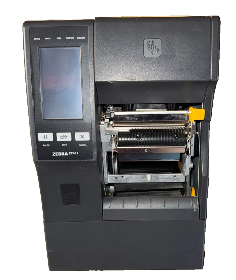 Zebra ZT411 Label Printer 4" Thermal Transfer 300dpi USB Ethernet Peeler Rewind - Image 1 of 4