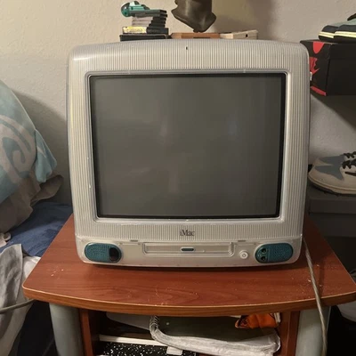 READ DESC FOR PARTS 1998 Bondi Blue Apple iMac G3 M4984 PowerPC - Image 1 of 4