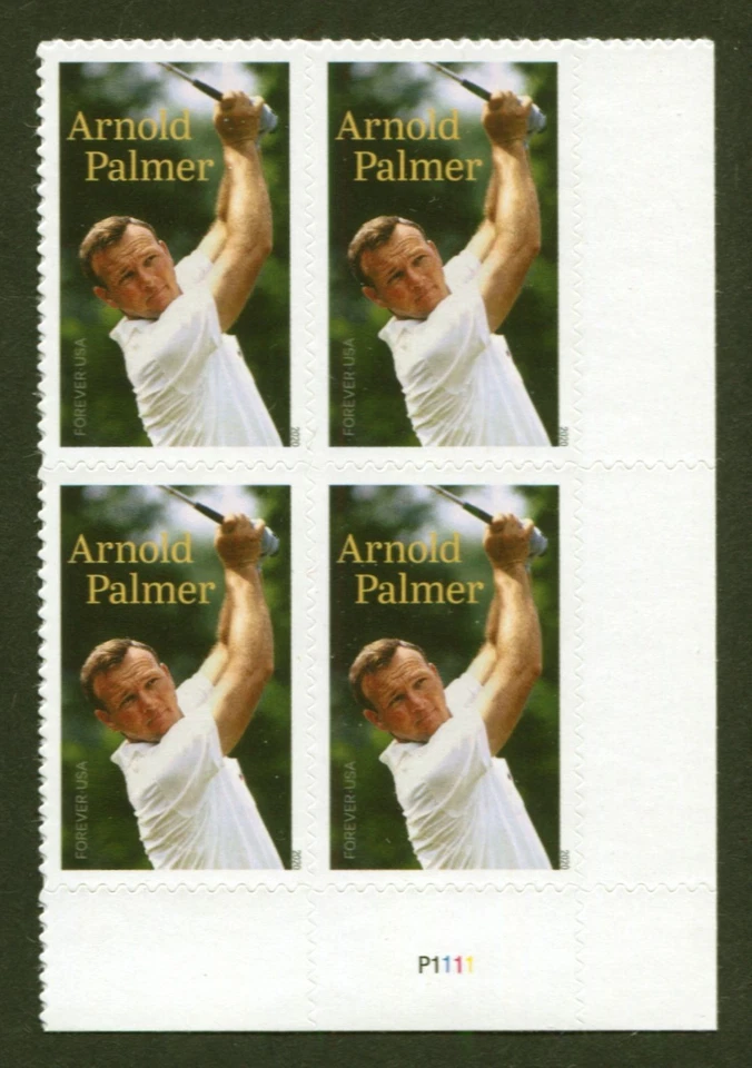 U.S. Scott# 5455, Golf - Arnold Palmer, 2020 VF/XF MNH Plate# Block of 4 Stamps - Image 1 of 1