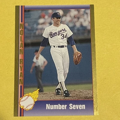 Nolan Ryan 1991 Pacific Baseball Gold Border Number Seven Card Texas Rangers - Image 1 of 4