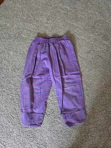 Vintage Hartstrings Purple Pink Ribbon Striped Pants Size 4T - Picture 1 of 4