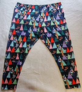 Disney's Star Wars Holiday Christmas Leggings Size 2X Chewbacca Ewok C3PO R2D2 - Picture 1 of 22