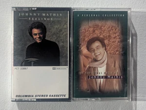 JOHNNY MATHIS Cassette Tape Lot/2 Feelings, The Christmas Music Of Johnny Mathis - Picture 1 of 6