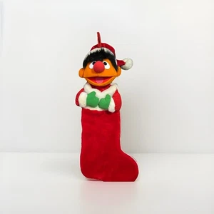 Juguete de peluche Sesame Street Ernie Christmas Stocking 1998 Jim Henson Kurt Adler de colección - Imagen 1 de 8