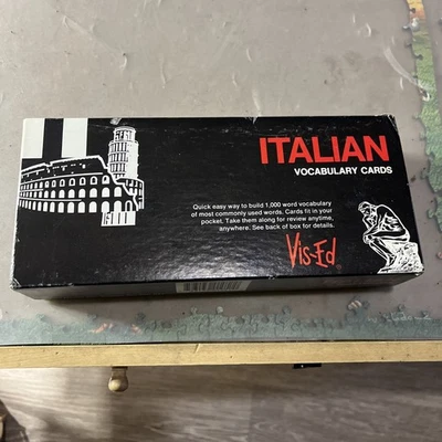 Vis Ed Italian Vocabulary Cards Academic Study Set Language Learning Flashcards - Image 1 of 3