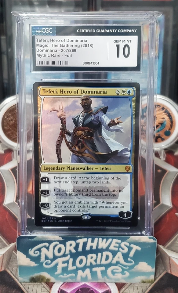 Graded MTG - CGC Gem Mint 10 - Dominaria - Teferi, Hero of Dominaria (Foil) - Image 1 of 1