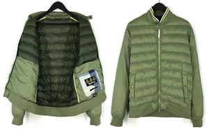 Giubbotto bomber uomo Barbour piumino fibra verde trapuntato sportivo taglia M - Foto 1 di 14
