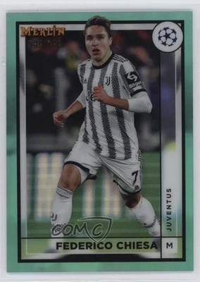 2022 Topps Merlin UEFA Aqua Refractor 89/199 Federico Chiesa #81 - Image 1 of 3