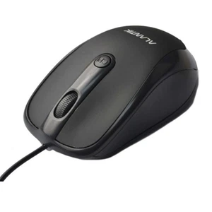 Wired USB Mouse Black Plug and Play Windows Mac 1600DPI Universal - Picture 1 of 5