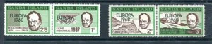 Great Britain Regional issue  Europa Overprint 2 strips of 2 MNH Churchill 10650 - Picture 1 of 1