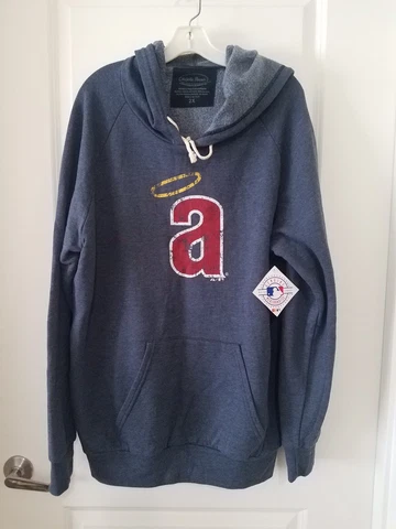 Majestic Brand Angels Of Anaheim Grey/Charcoal Hoodie 2X Cover