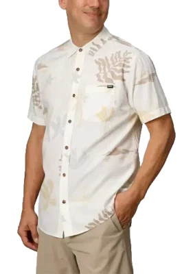 Reef Men's Watson Short Sleeve Shirt, Marshmallow, Small - Image 1 of 3