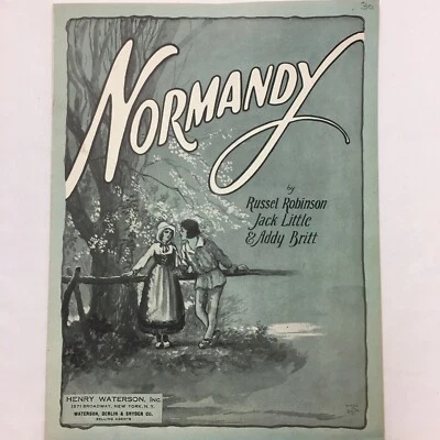 Partituras de colección NORMANDY ©1925 Uke Russel Robinson, Jack Little, Addy Britt Foto 1 de 4