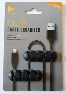 MVMT Clip Cable Organizer 4 slots Pack of 2 - Image 1 of 2