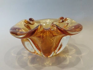 Soviet Beautiful glass vase ashtray. Made in USSR. Soviet Union.  Original.  4 - Picture 1 of 24