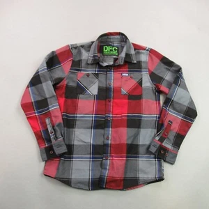 Dixxon Shirt Boys Large Long Sleeve Outdoors Button Up Plaid Flannel DFC - Picture 1 of 10
