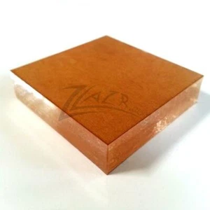 Hoja de acrílico transparente de 1/2" de espesor de 3" x 3" base de montaje cuadrado pantalla mineral - Imagen 1 de 4