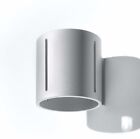 Wandleuchte VULCO 1 G9 grau Wandlampe rund Aluminium Flurlampe Modern elegant