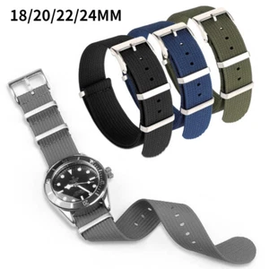 Watch Strap Nylon One Piece Band Military Army Diver 18mm 20mm 22mm 24mm MOD - Picture 1 of 19