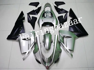 Fit for 2004 2005 ZX10R Silver Matte Black ABS Injection Bodywork Fairing Kit - Foto 1 di 8