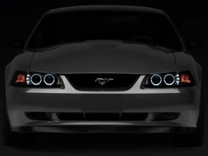 Raxiom 49113 for 99-04 Ford Mustang Dual LED Halo Projector Headlights-Black Hou - Picture 1 of 10