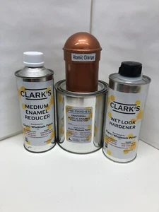 Atomic Orange Quart Kit Single Stage ACRYLIC ENAMEL Car Auto Paint Kit - Picture 1 of 2