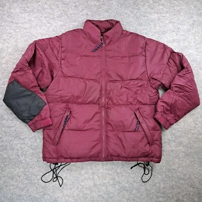 Vintage LL Bean Puffer Coat Womens Medium Purple Goose Down Jacket Gorp Outdoors - Image 1 of 4