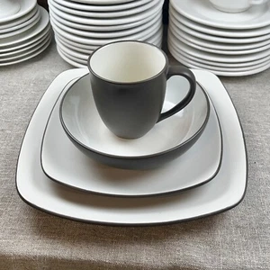 Noritake Colorwave Chocolate Brown 4-Pc Boxed Square Place Setting 8046Y - Picture 1 of 11