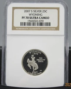 2007 S Wyoming Silver NGC PF 70 UCAM - Picture 1 of 1