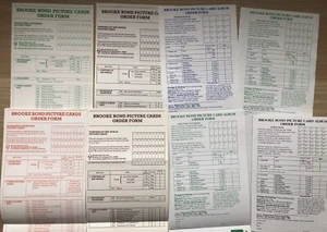 8 Brooke Bond Tea Card Order Forms No Staple Holes Creatures Features Mysteries - Picture 1 of 3