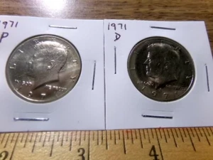 1971 P&D Uncirculated Kennedy Half Dollar 2 Coins - Picture 1 of 2