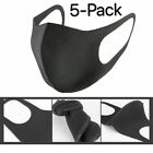 5 Pack Face Mask Black Washable Reusable Breathable Unisex Masks Cotton