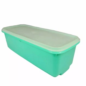 Vintage TUPPERWARE Jadite Green Celery Keeper 782-7 With Clear Lid 784-5 Set - Bild 1 von 6