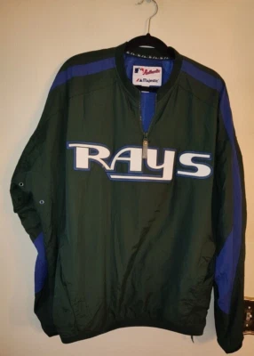 Pre owned Men's Vtg Tampa Bay Rays Majestic MLB Collection Green Jacket Size L - Image 1 of 4