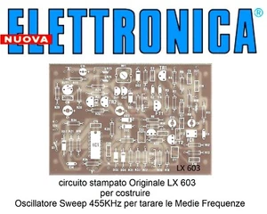 c.s. LX603 nuova ELETTRONICA Oscillatore Sweep 455KHz per tarare MF LX 603 nE - Imagen 1 de 3